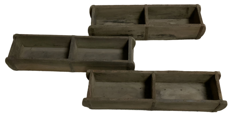 Old Wooden Double Tray