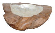 Teak Wood Decorative Shell Bowl