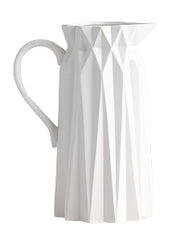 Origami Geometric Pitcher | White