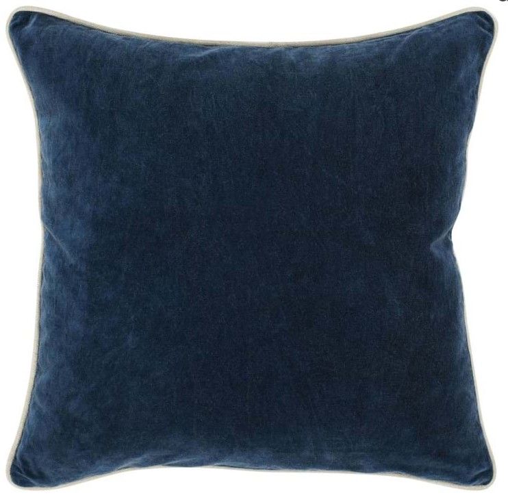 Heirloom Velvet 22" Throw Pillow | Navy