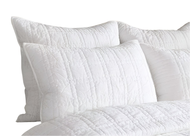 Carly White 3pc Queen Quilt Set w/SILVADUR