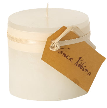 Melon White 4.25" Timber Pillar Candle