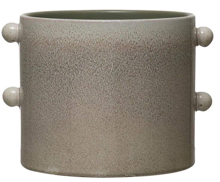 Stoneware Glaze Planter | Cream