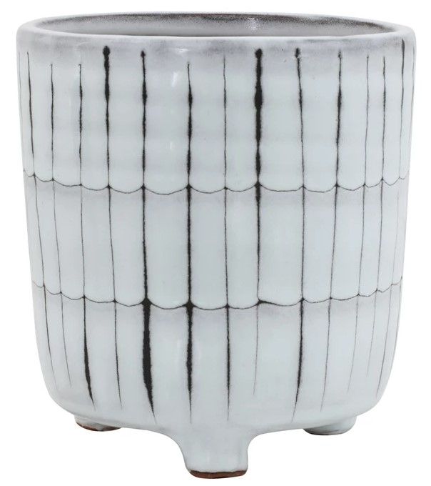 Black & White Footed Planter