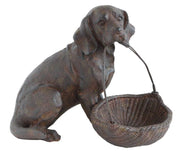 Resin Dog w/Basket