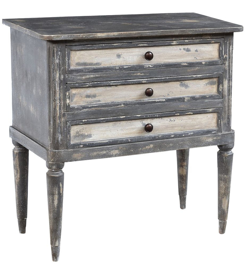 Bella 3Drw Nightstand | Distressed Grey