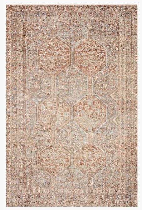 Jules Tangerine | Mist Rug