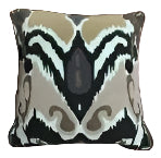 Embroidered Pillow | Black Grey Natural