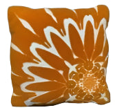 Embroidered Pillow | Orange