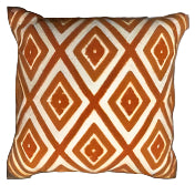 Embroidered Pillow | Orange