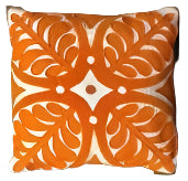 Embroidered Pillow | Orange