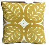 Embroidered Pillow | Yellow
