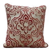 Embroidered Silk / Dorililinen Pillow | Red