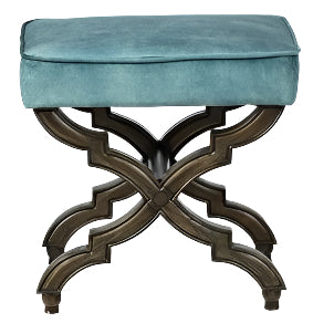 Caden Stool | Blue Velvet