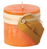 Tangerine 4" Timber Pillar Candle