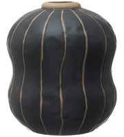 Stoneware Vase w/Stripes