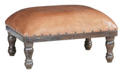 Brill Leather Stool | Tan