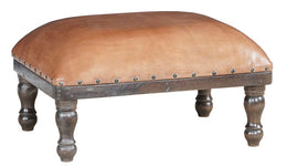 Brill Leather Stool | Tan