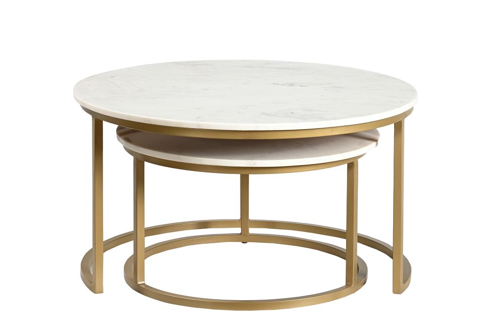 Shelby Nesting Coffee Table | Marble | Set of 2