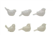 Set Of 6 Ceramic Birds In Box